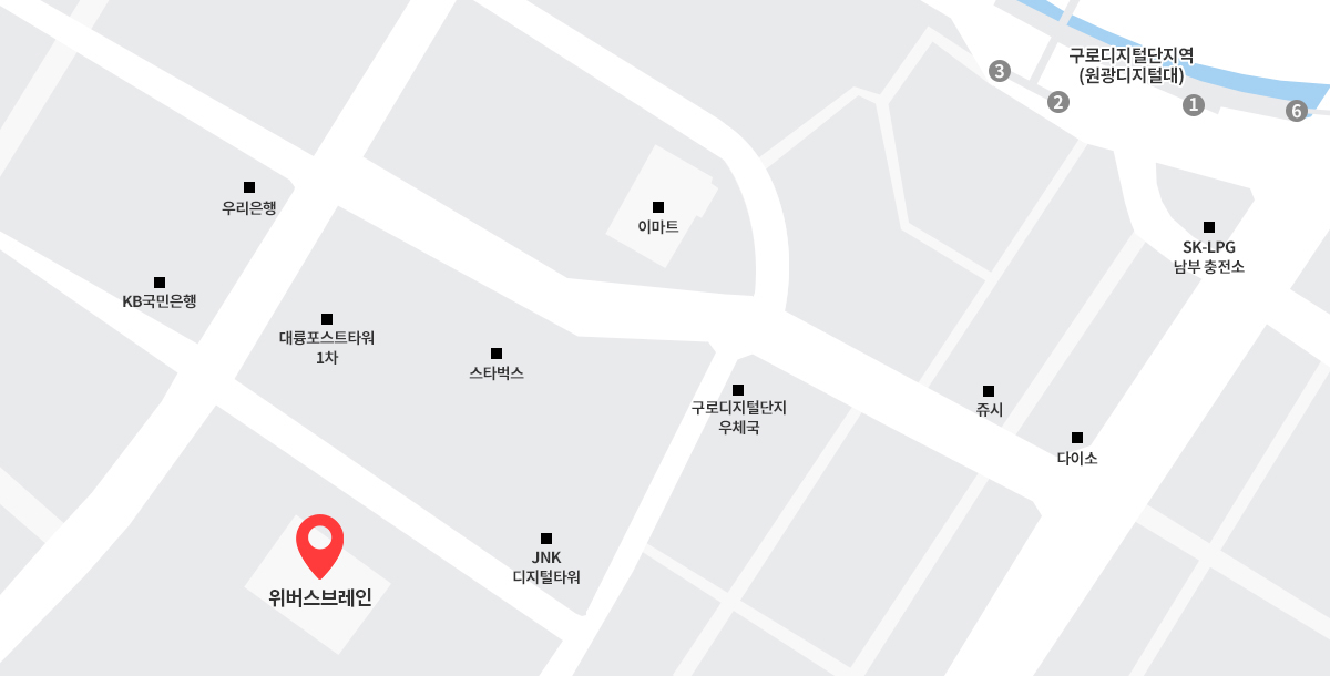 위버스브레인 약도